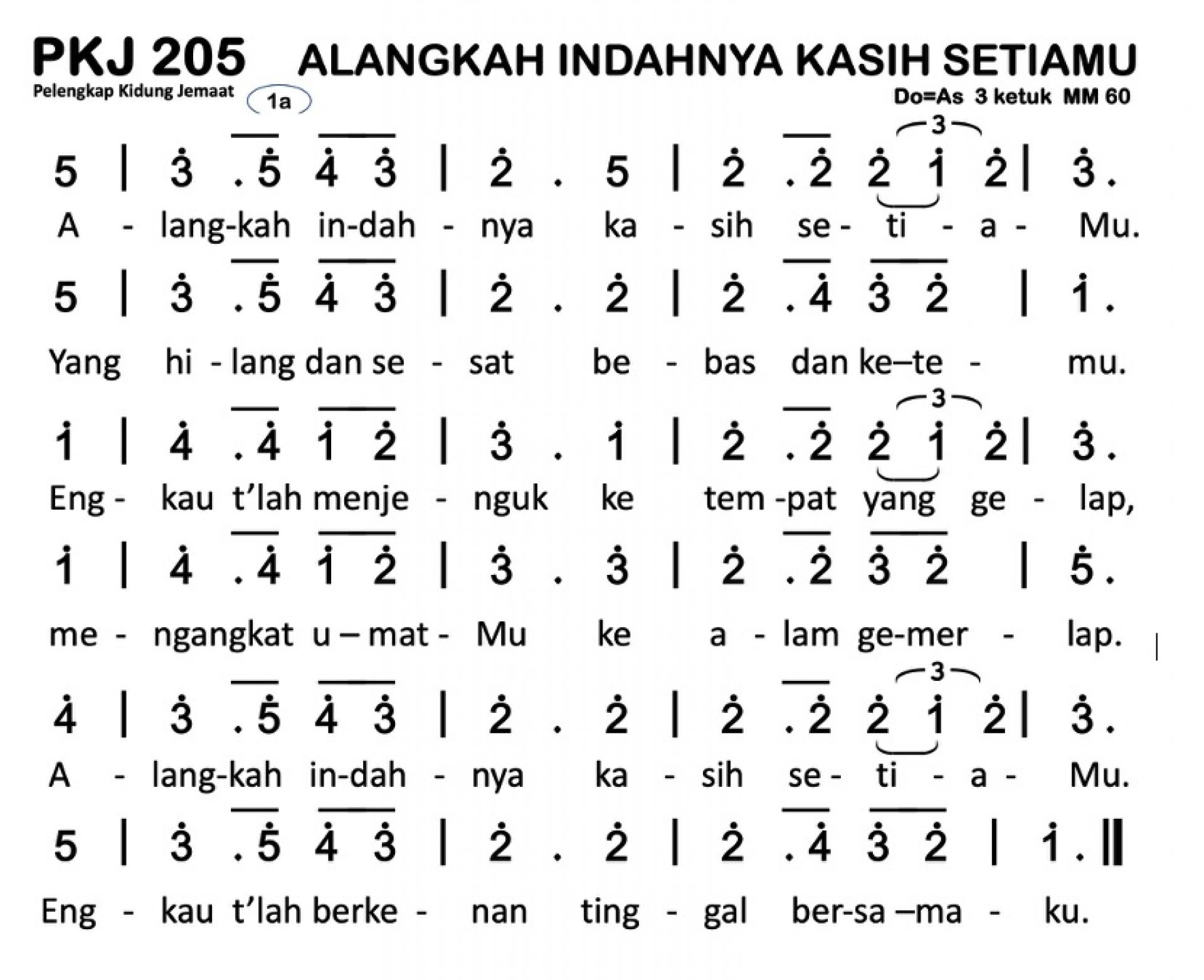 Partitur Polos PKJ 205