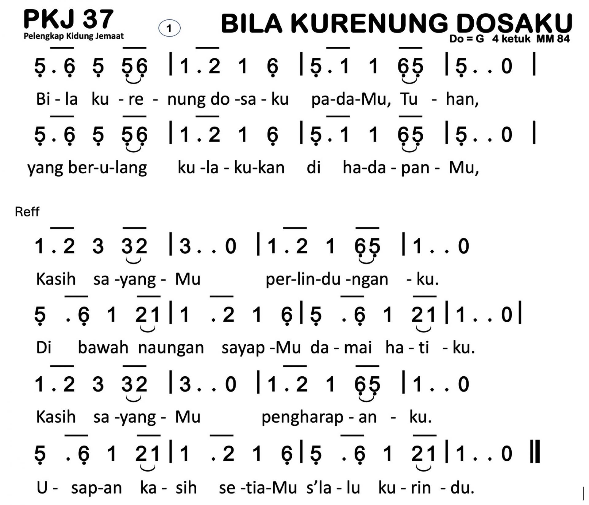 Partitur Polos PKJ 37
